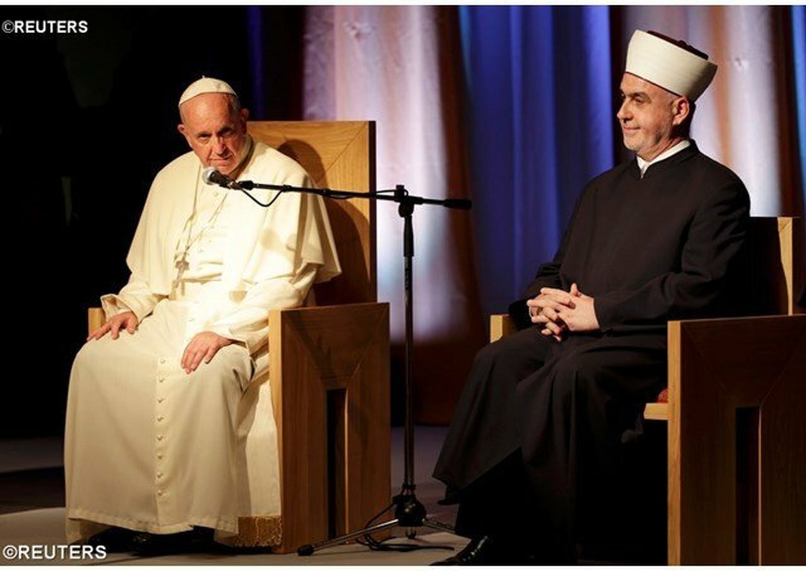 El Papa, con el muftí en Sarajevo