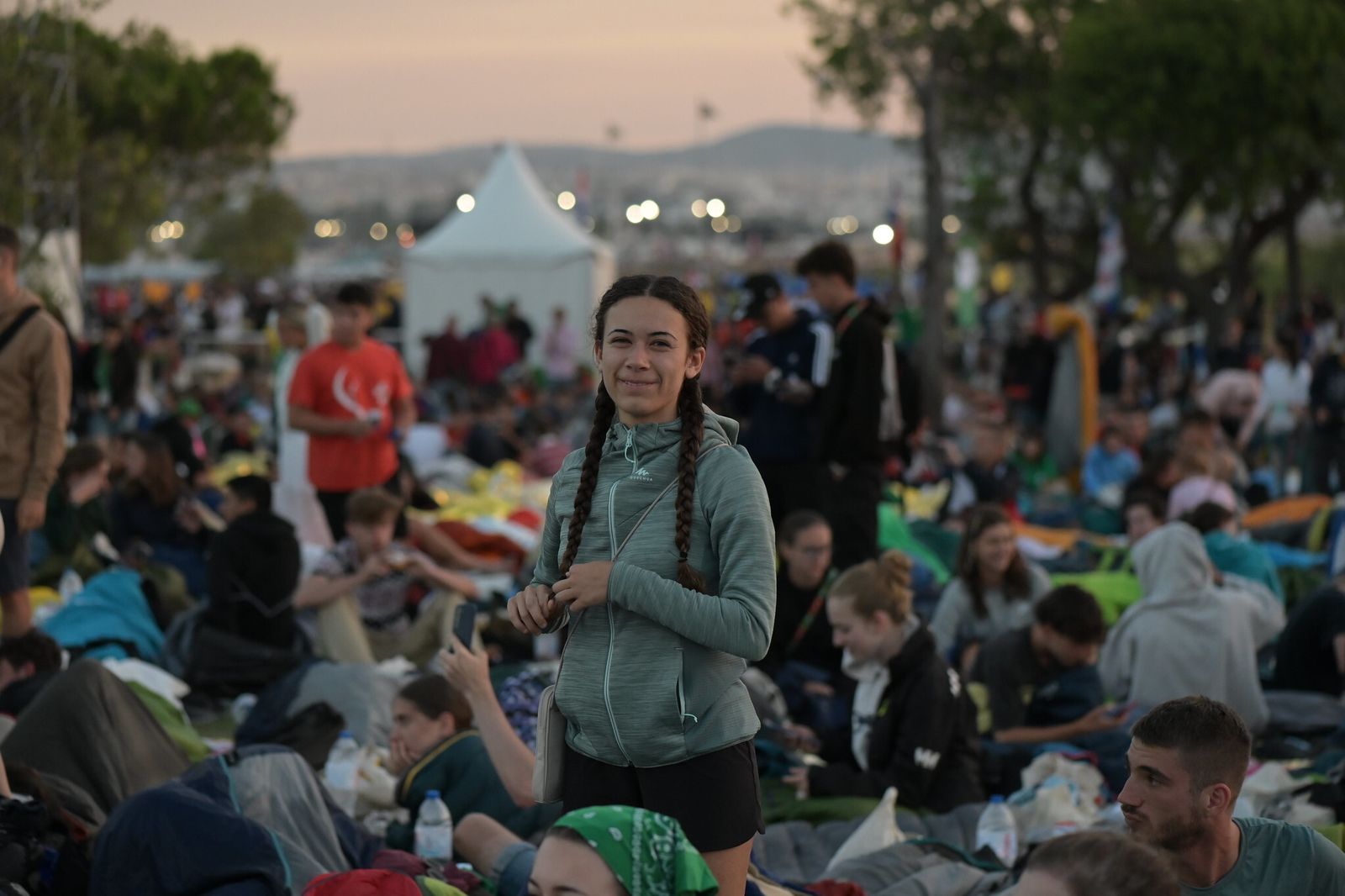 Una joven en el Parque del Tejo