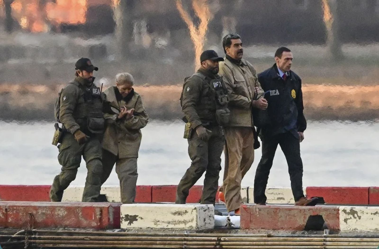 Maduro y su esposa, rumbo al tribunal en Nueva York