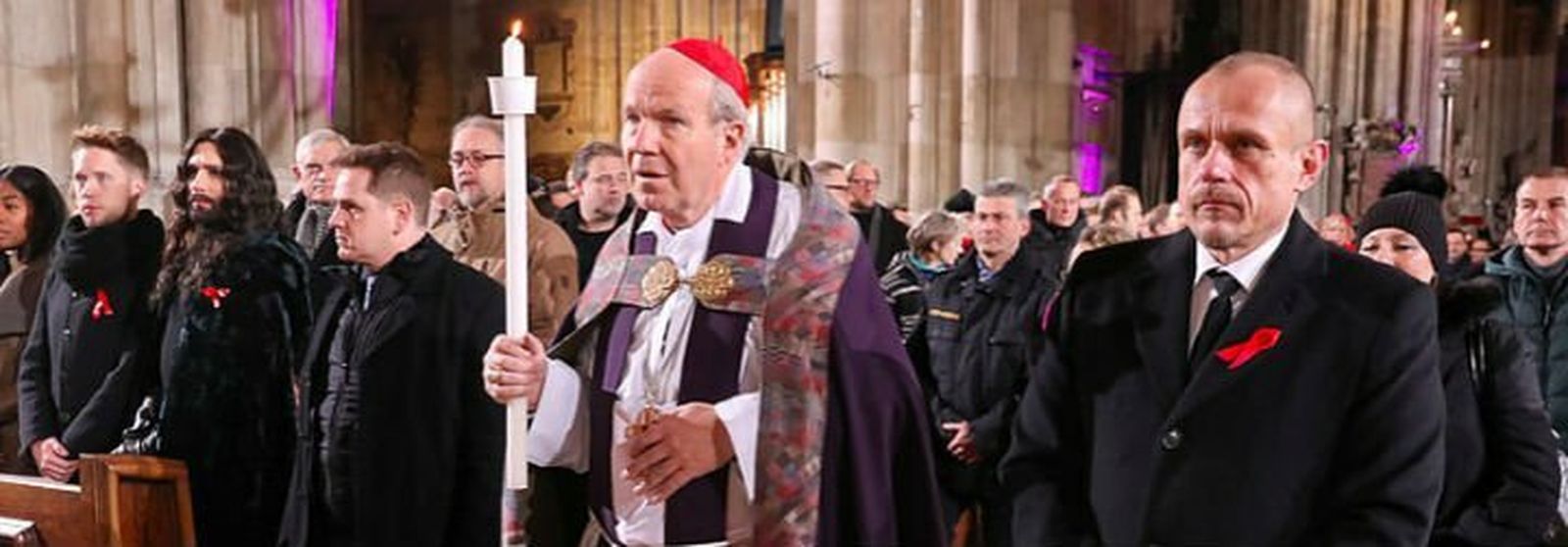 Schönborn, durante la ceremonia en memoria de las víctimas del SIDA