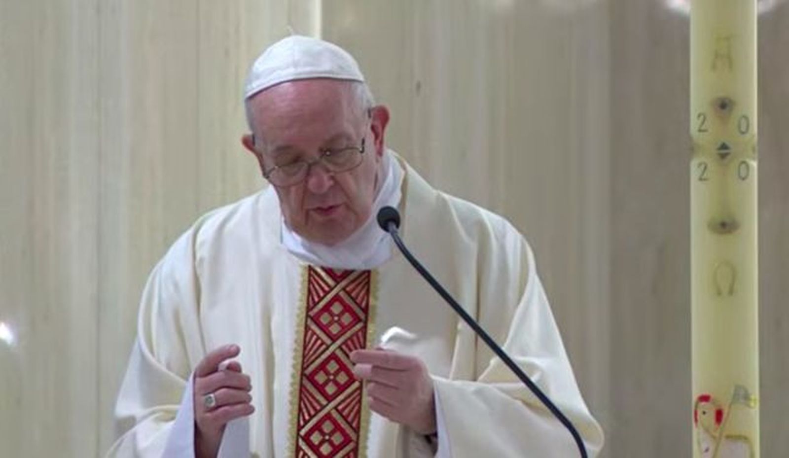 Francisco, hoy en Santa Marta