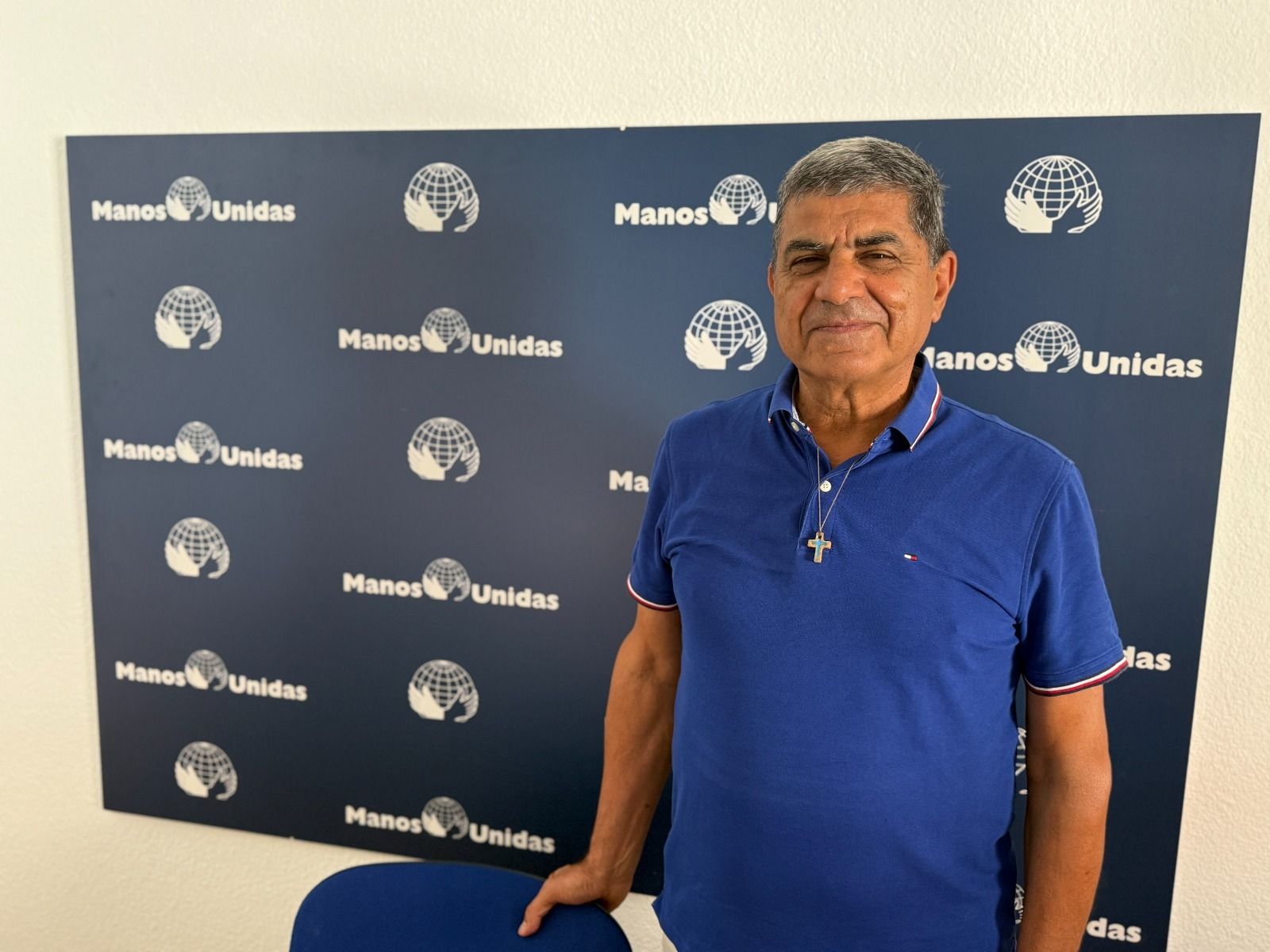 Georges Sabé, en la sede de Manos Unidas