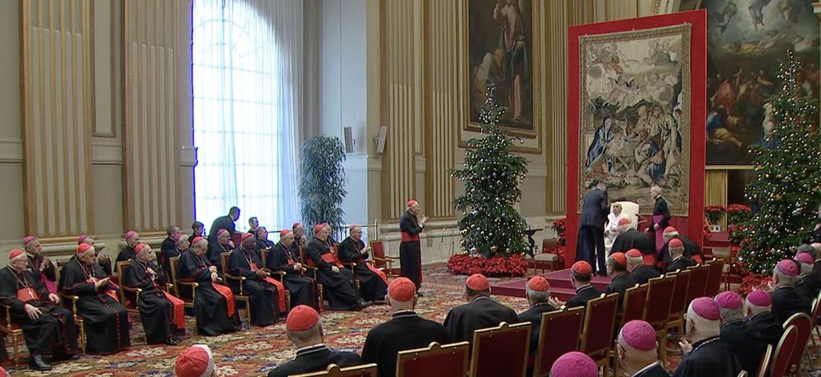 El Papa, con la Curia