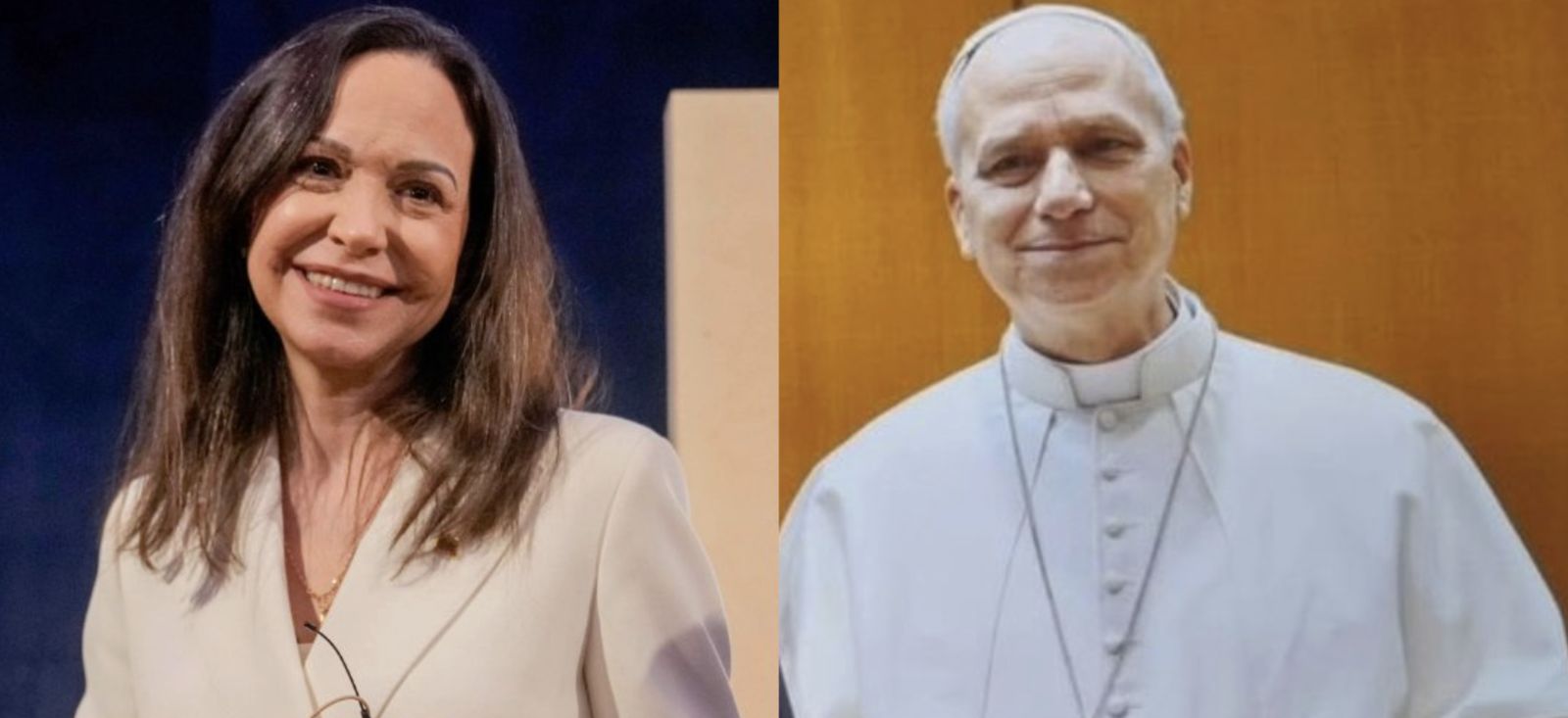 El Papa, y María Corina Machado