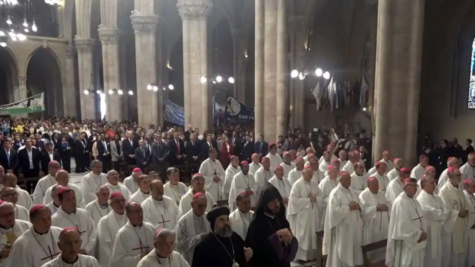 Misa del papa Francisco en la basílica de Nuestra Señora de Luján, Argentina.