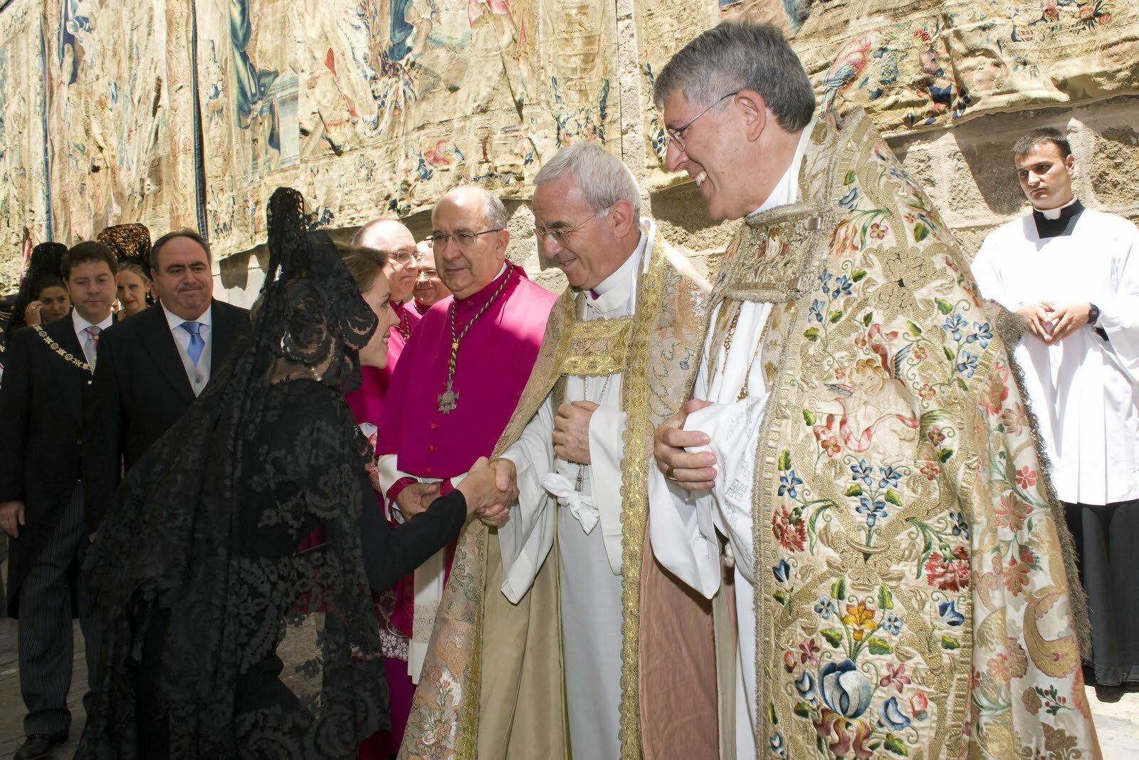 Cospedal, con el anterior Nuncio y el arzobispo de Toledo, en la fiesta del Corpus
