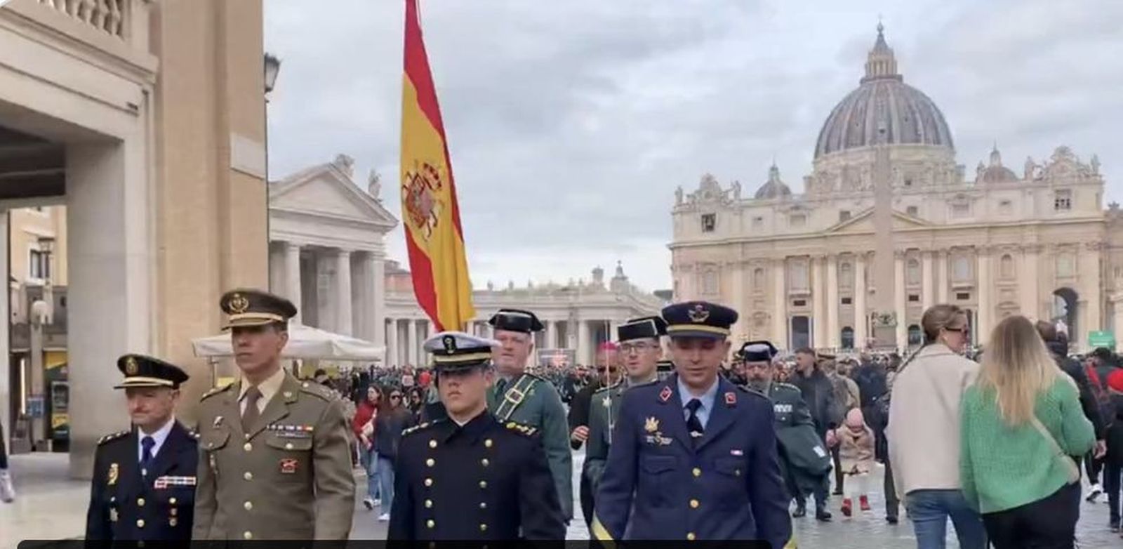 Soldados españoles en el Jubileo en Roma