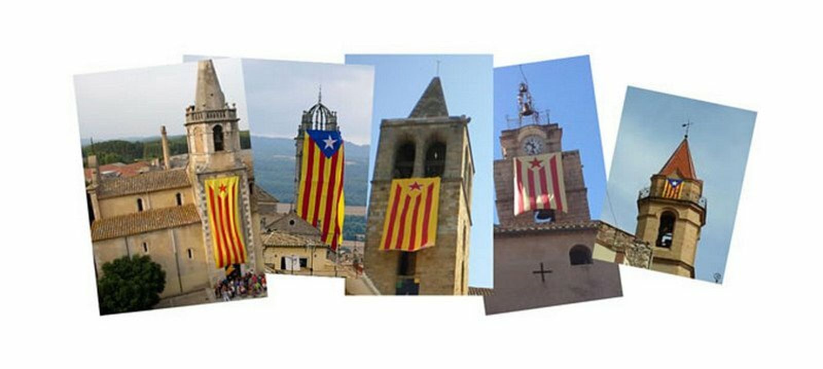 Campanarios esteladas en Cataluña