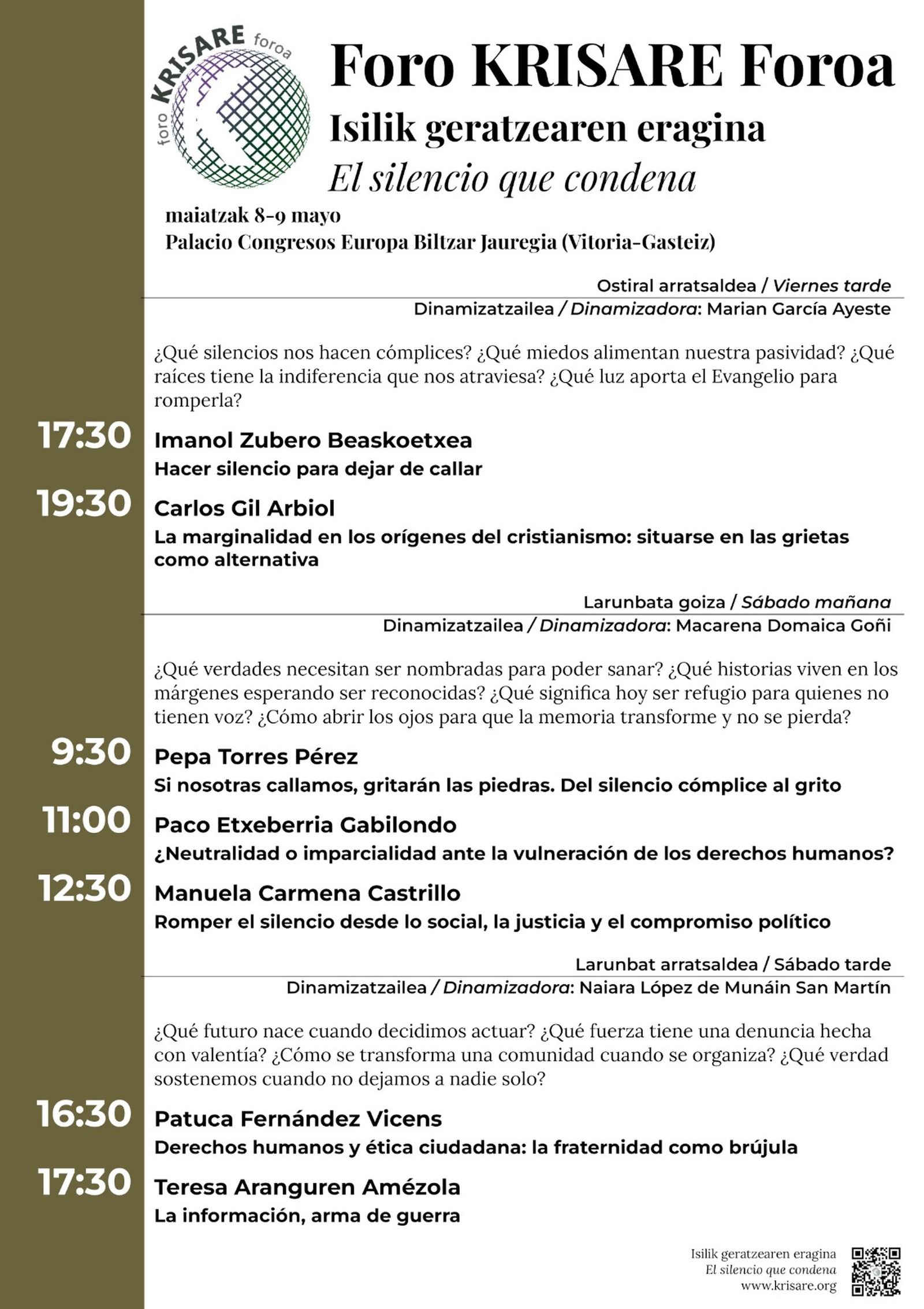 Programa del Foro Krisare