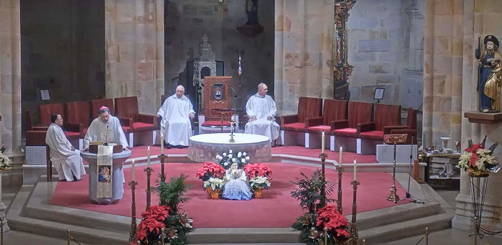 Joseba Segura, en la misa de Navidad