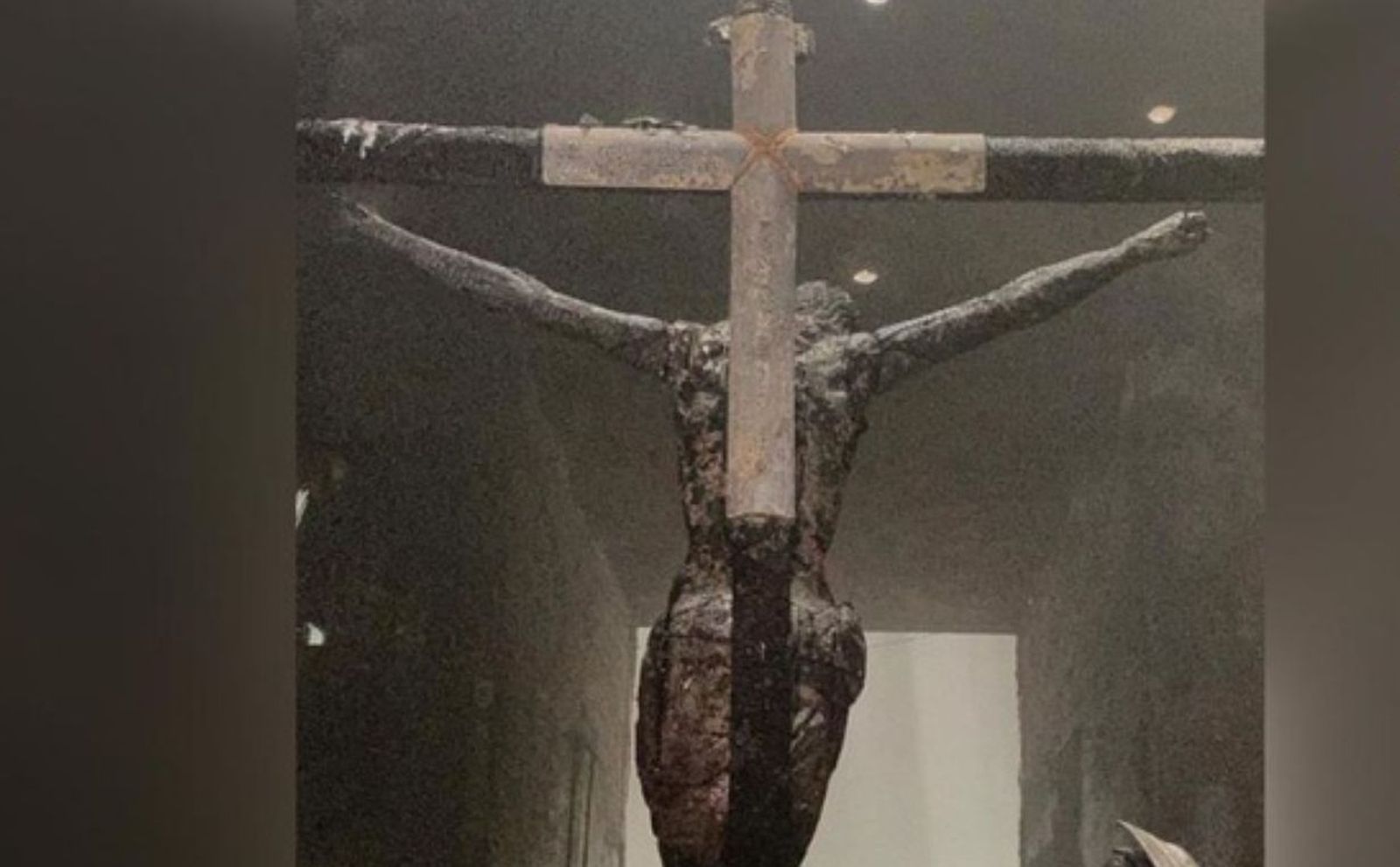 Así quedó el Cristo de Managua