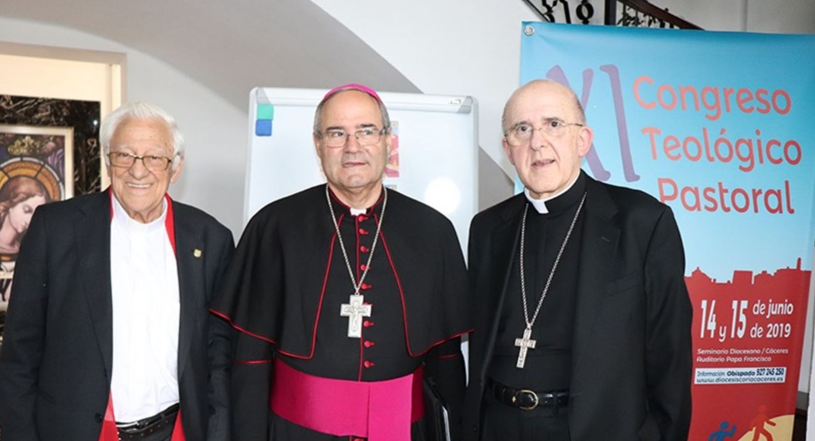 Padre Ángel, monseñor Cerro y monseñor Osoro