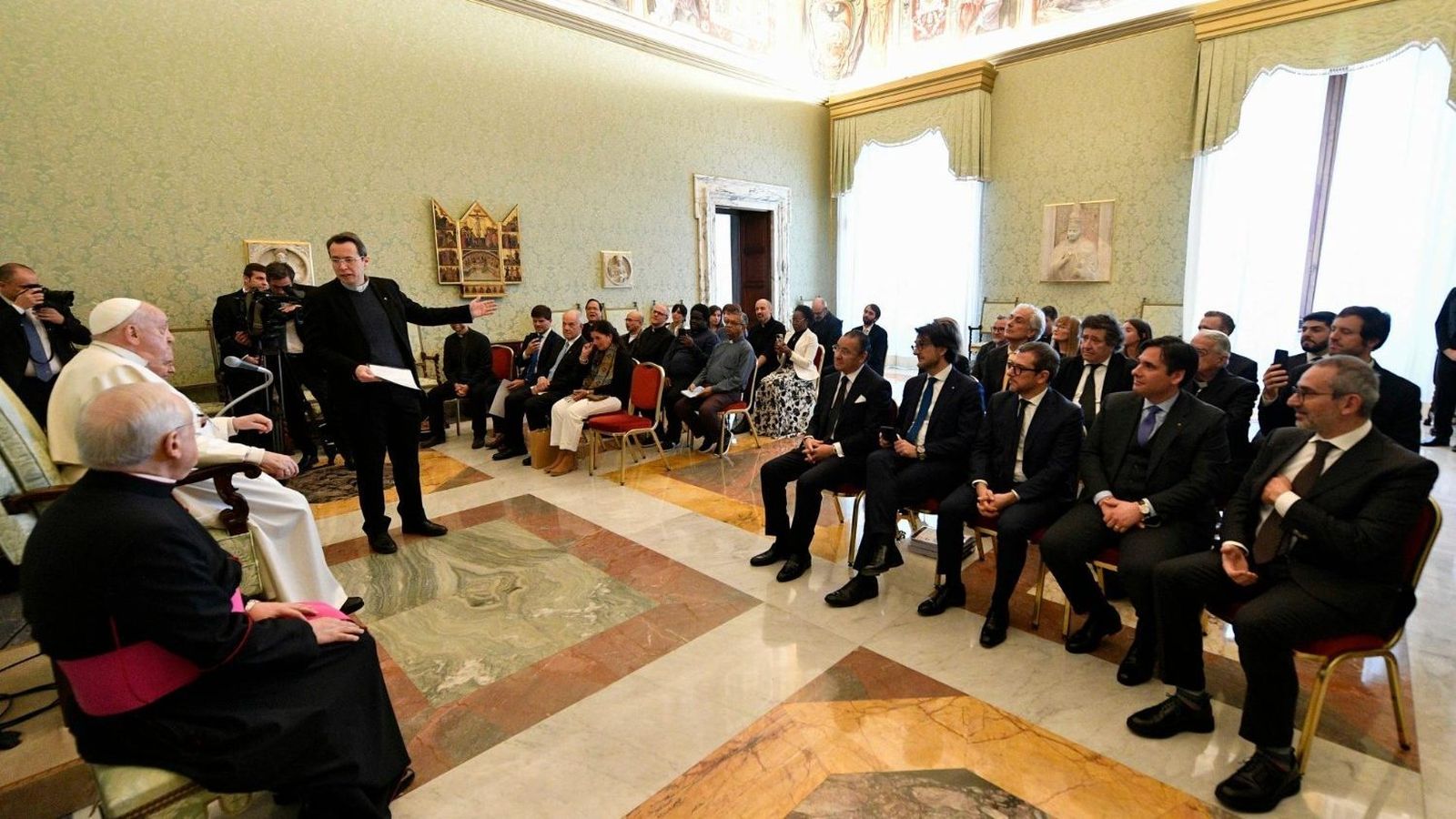 Audiencia en enero de 2024 a una delegación de la Red Mundial de Oración del Papa