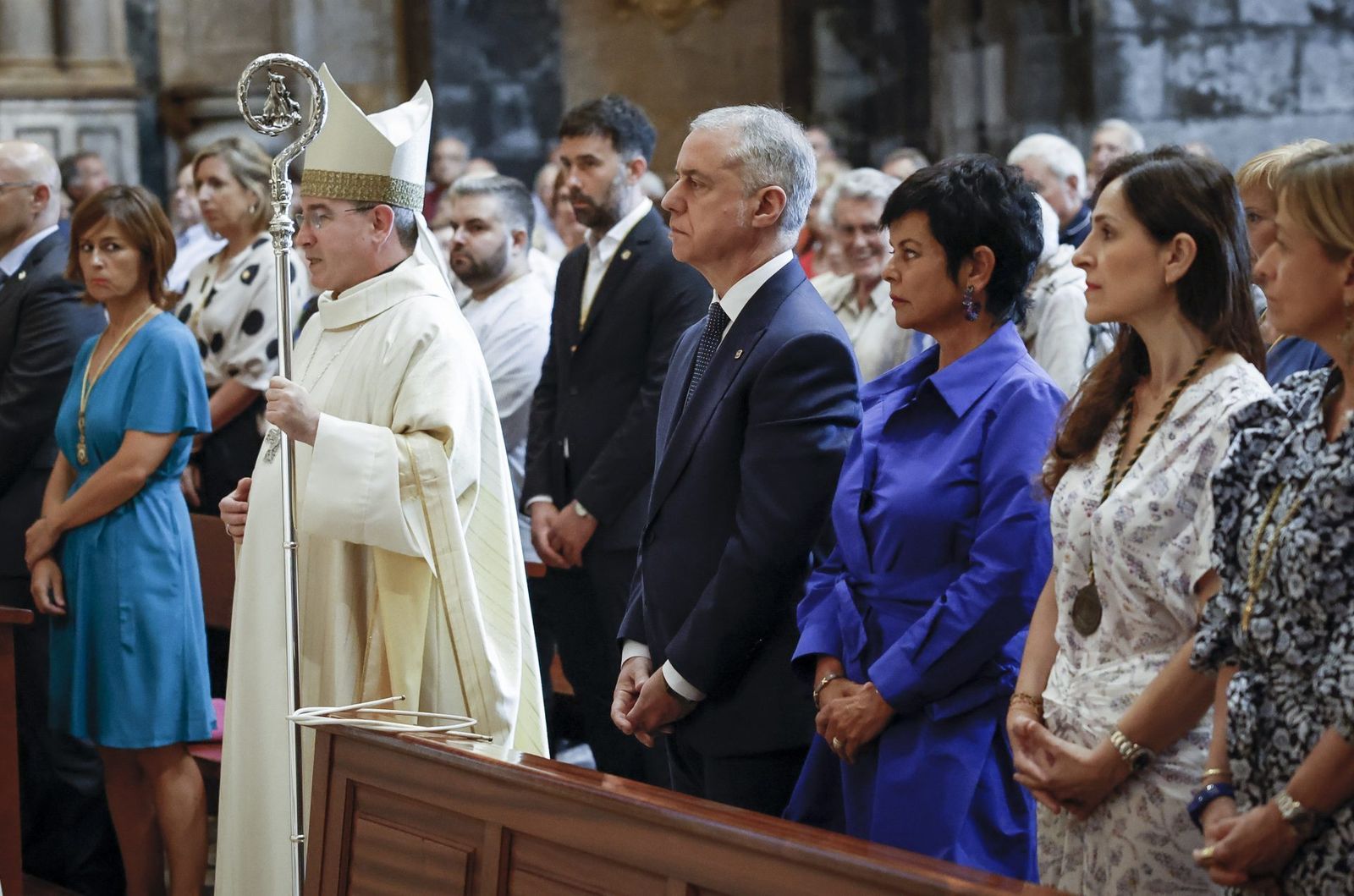 Fernando Prado y el lehendakari Iñigo Urkullu en la basílica de Loyola