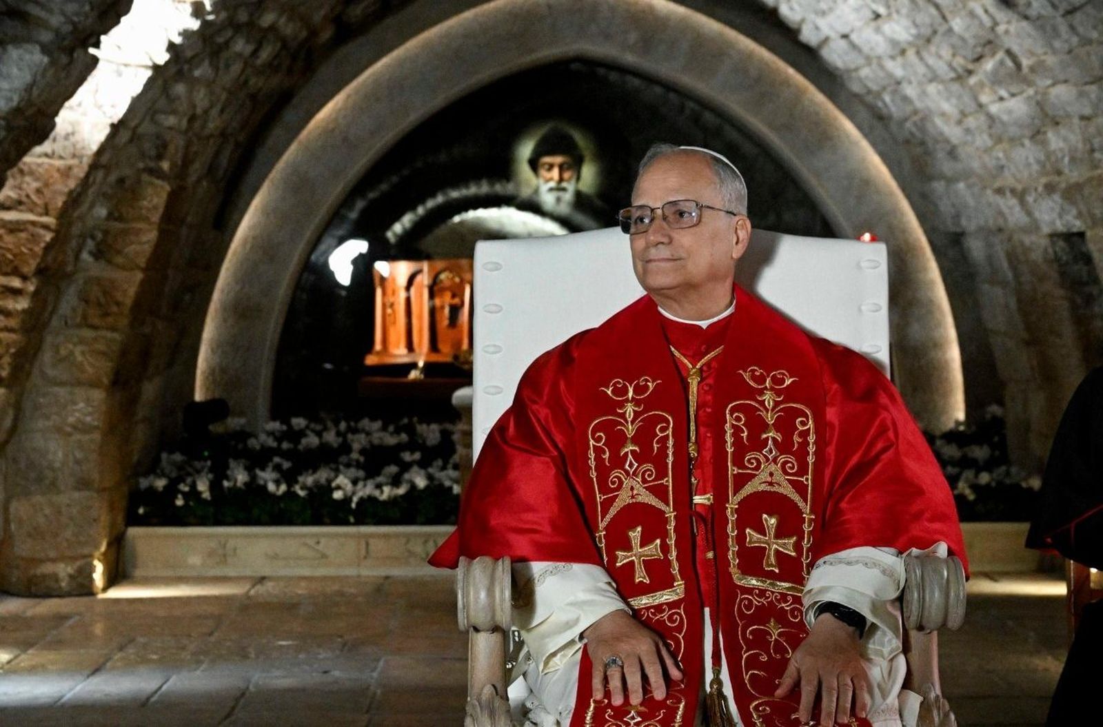 El Papa, en San Charbel