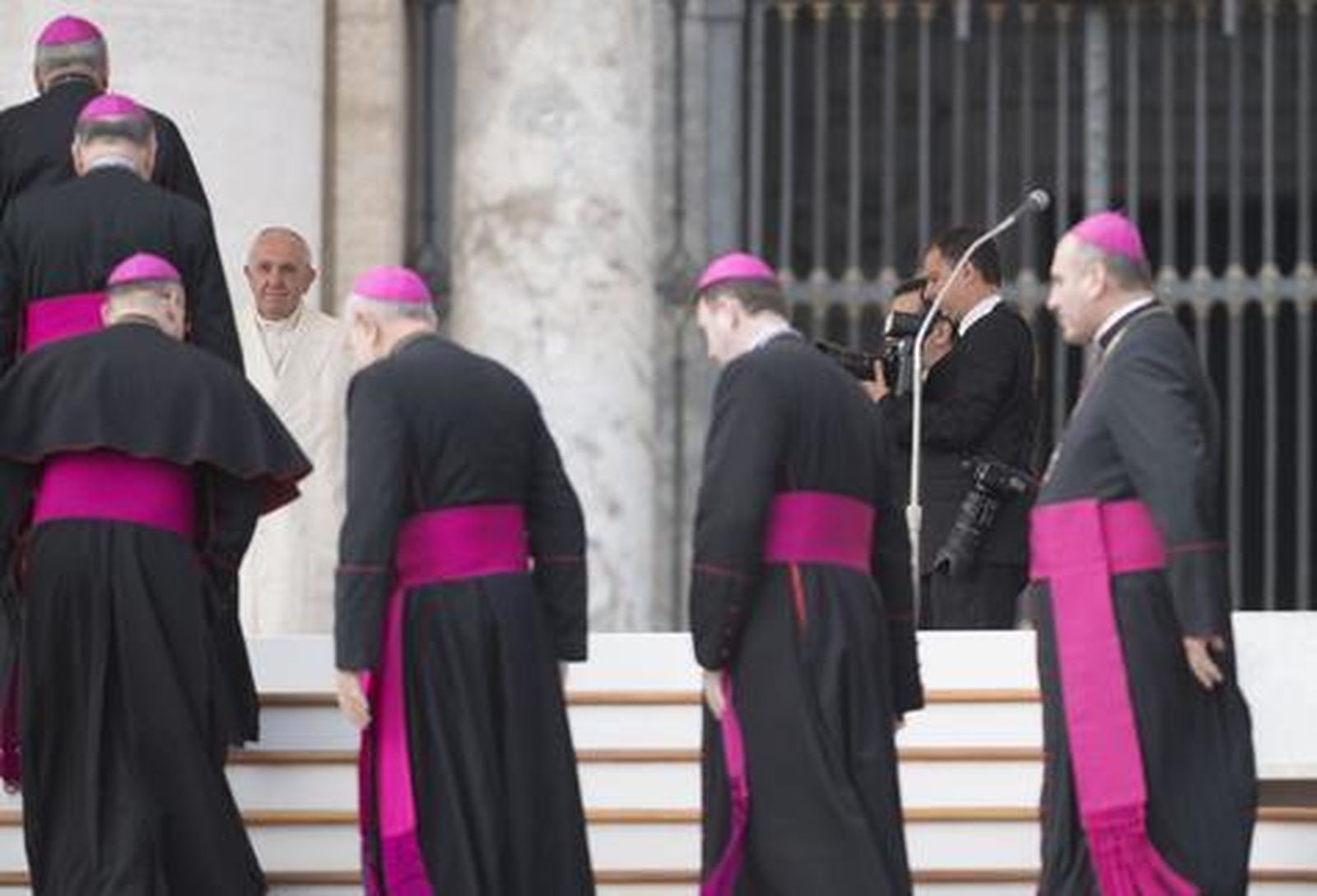 Obispos de Bielorrusia en el Vaticano. Foto de archivo