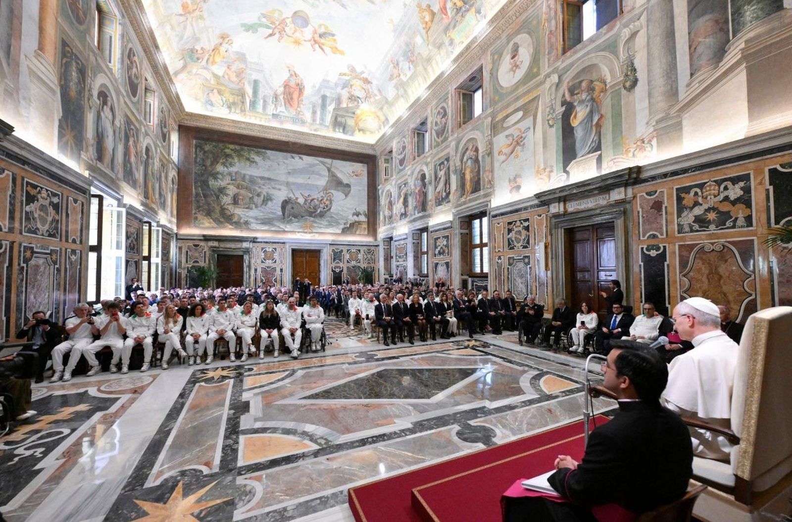 El Papa León en la audiencia de esta mañana con los atletas de los Juegos Olímpicos y Paralímpicos de Milán-Cortina 2026