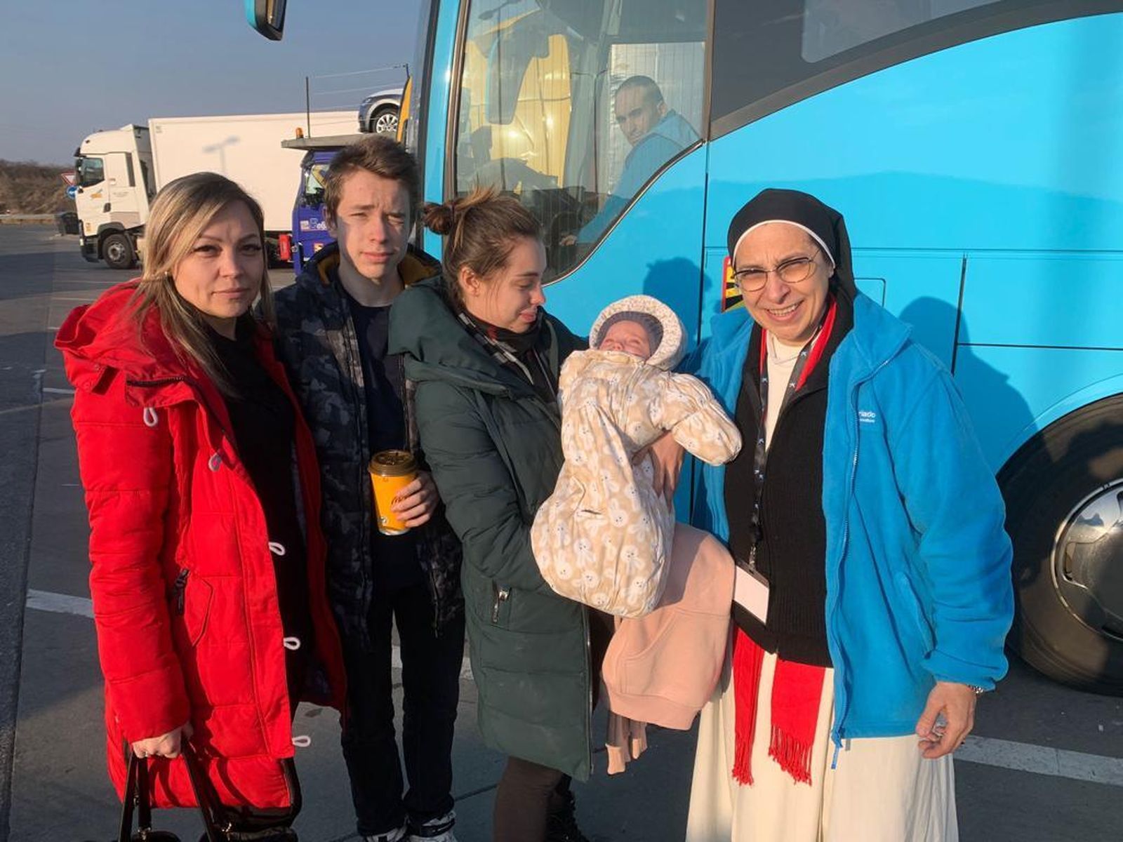 Familias de migrantes ucranianos