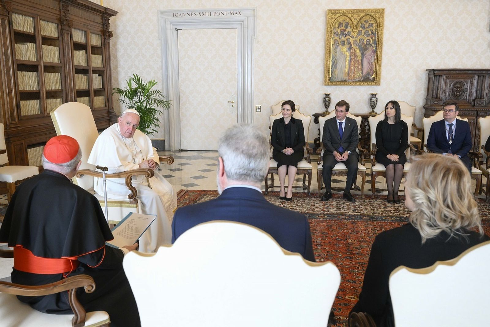 El Papa, con Osoro, Ayuso, Almeida y Gonzalez