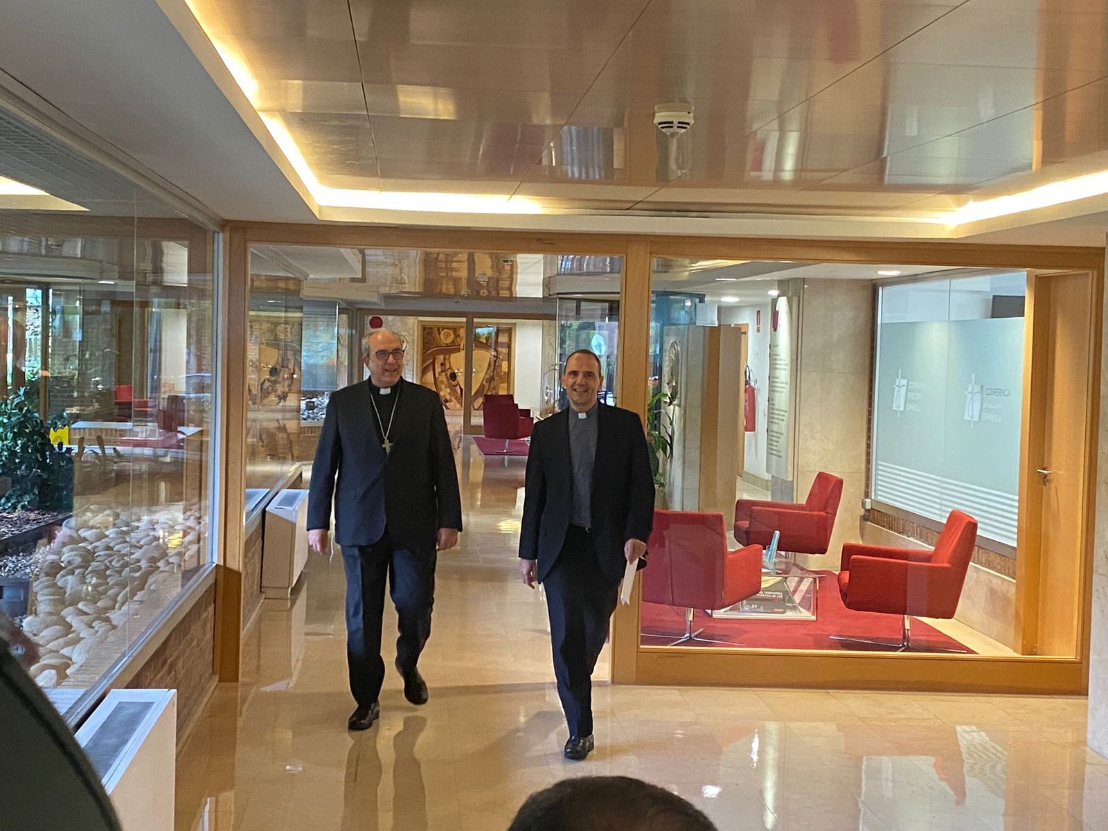 César García Magán, a su entrada a la sala de prensa