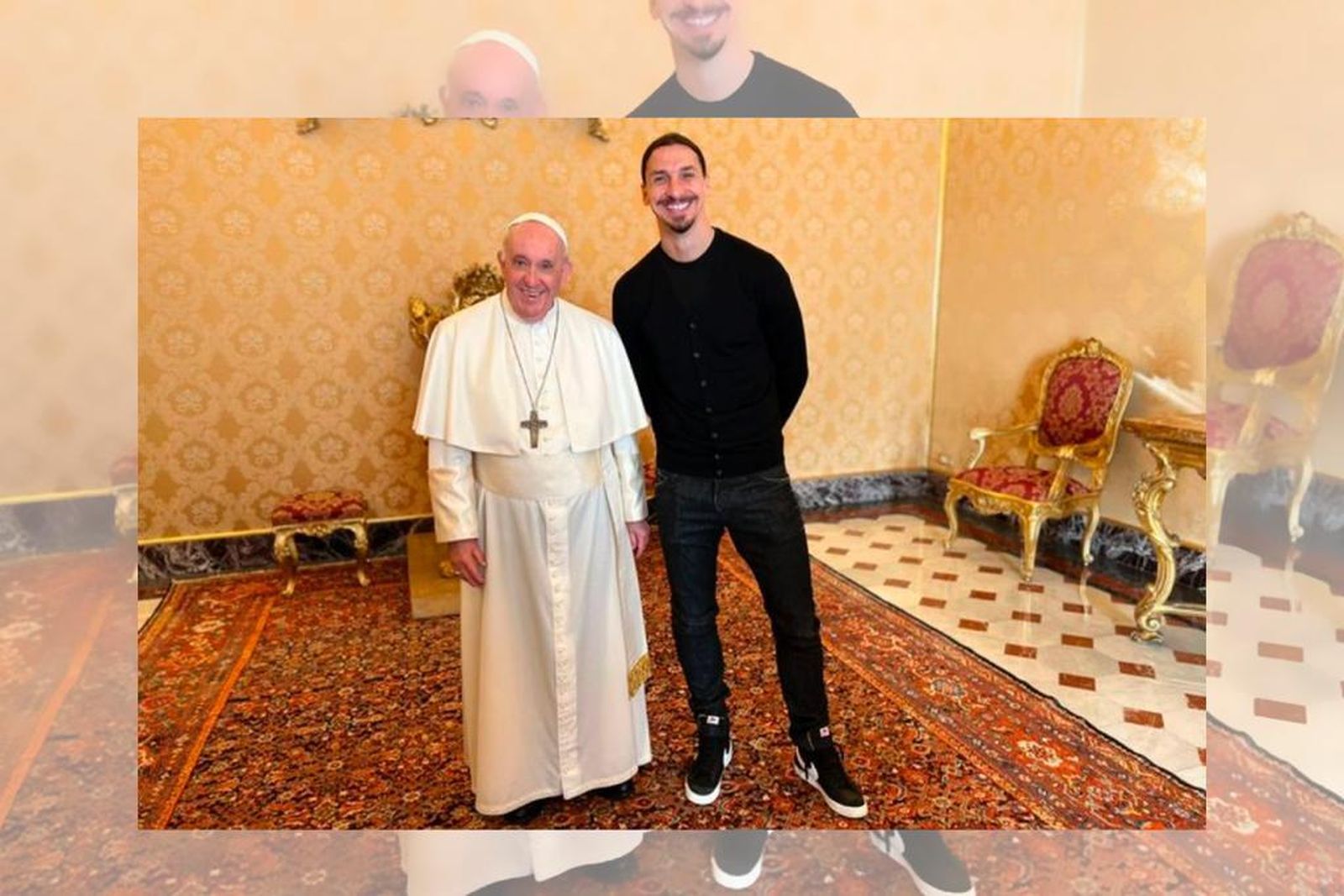 Zlatan Ibrahimovic visita al Papa