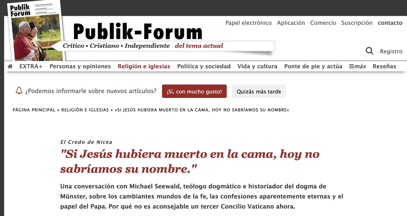 Michael Seewald en Publik-Forum