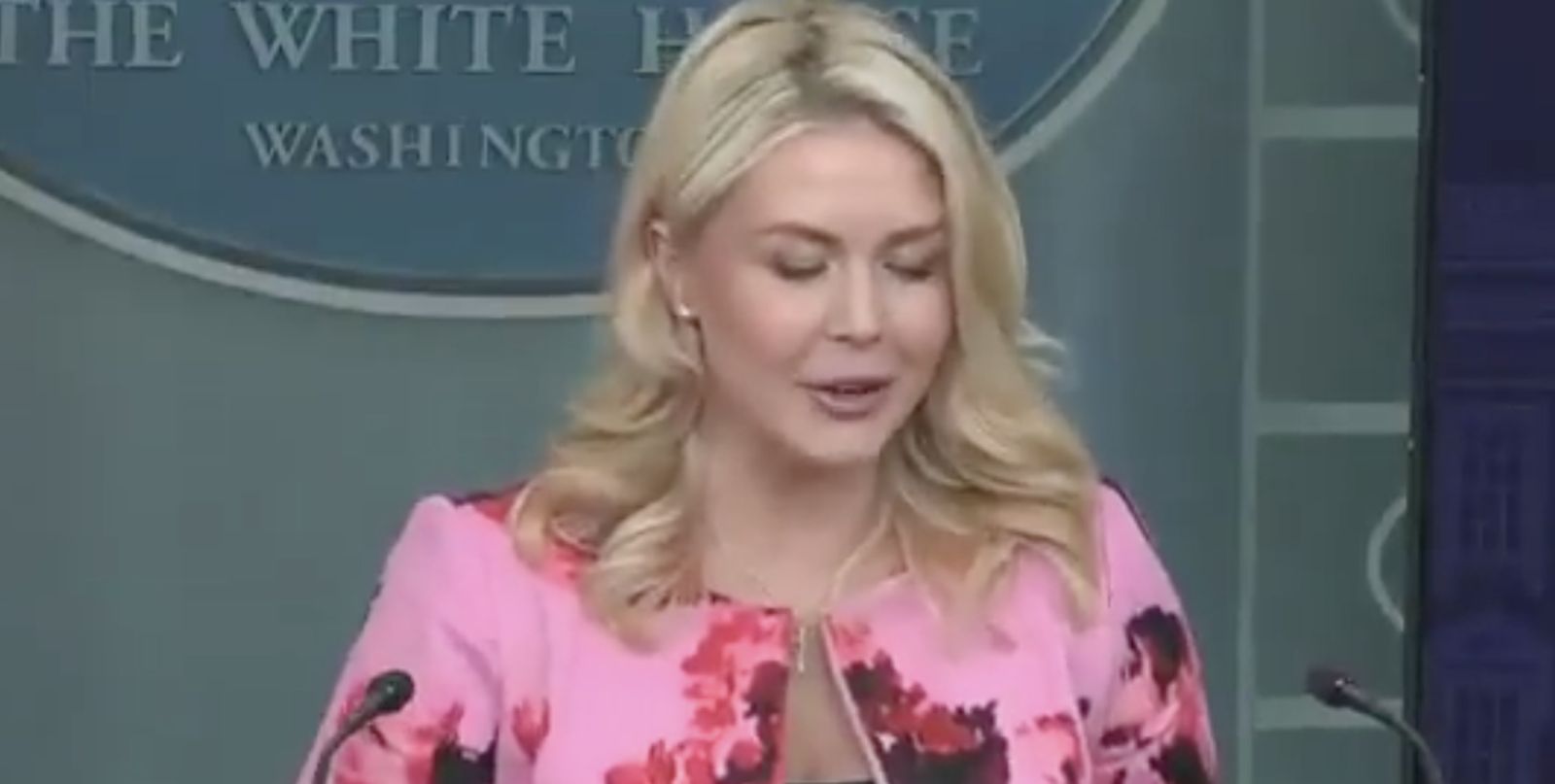 Karoline Leavitt, en rueda de prensa
