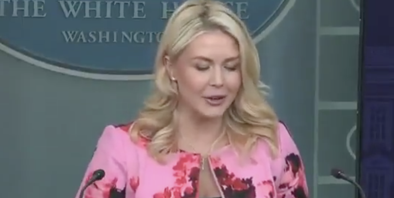 Karoline Leavitt, en rueda de prensa