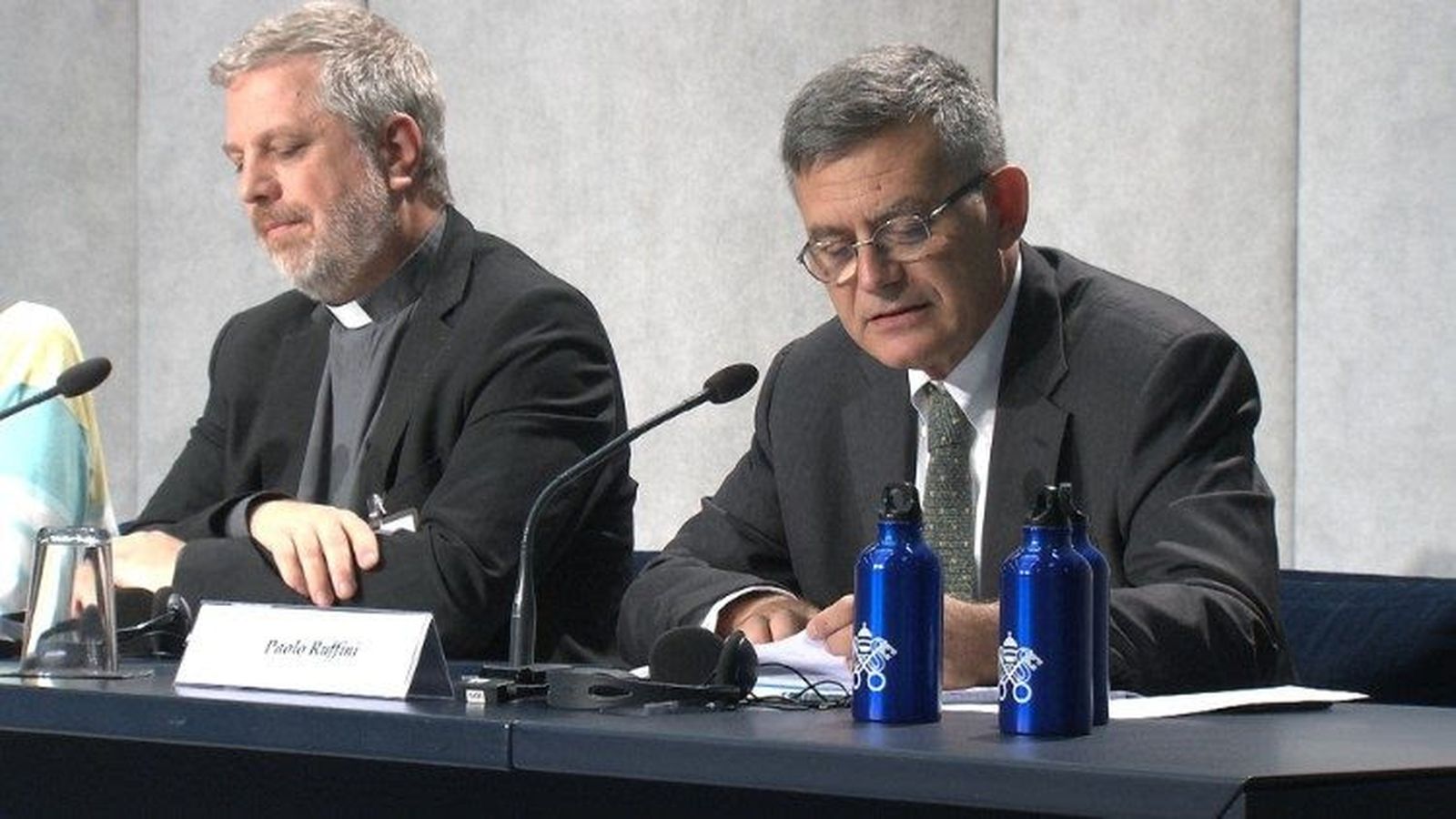 Giacomo Costa, a la izda, junto a Paolo Ruffini