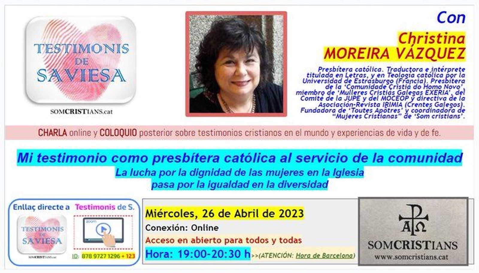 Charla con Christina Moreira