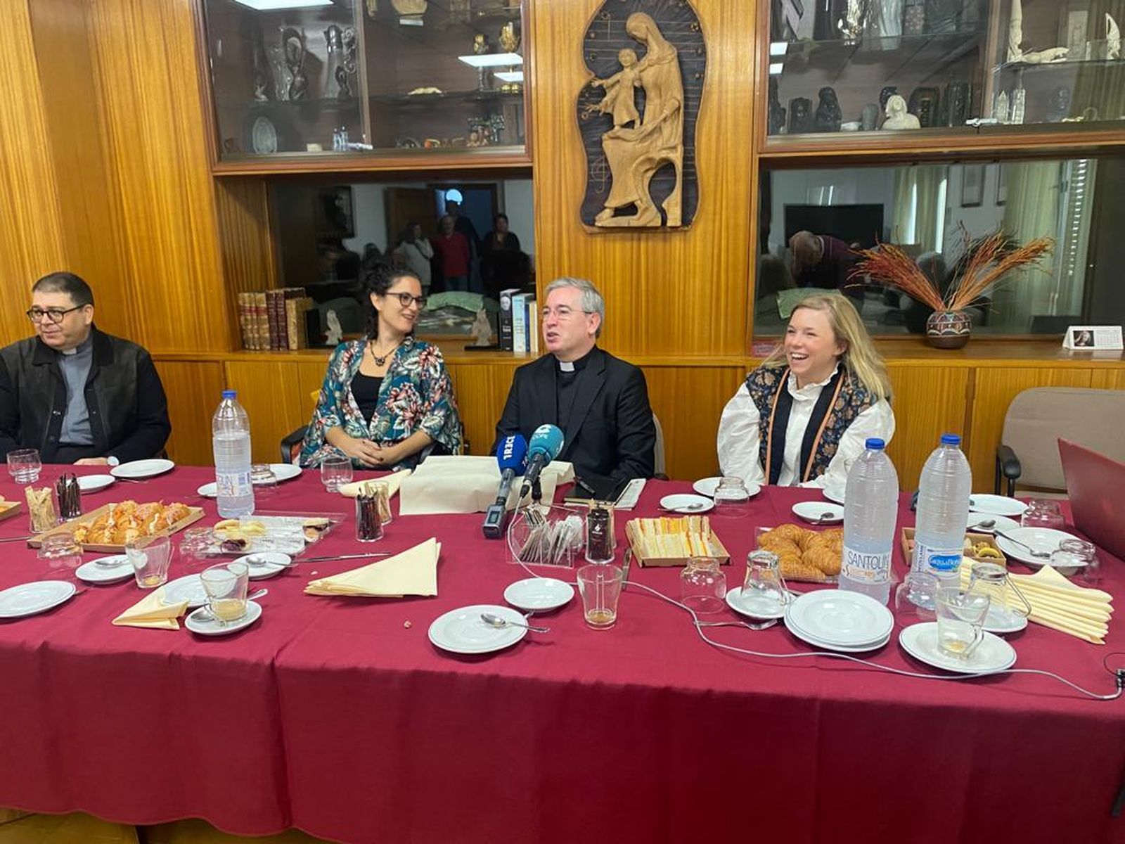 Fernando Prado, durante el desayuno