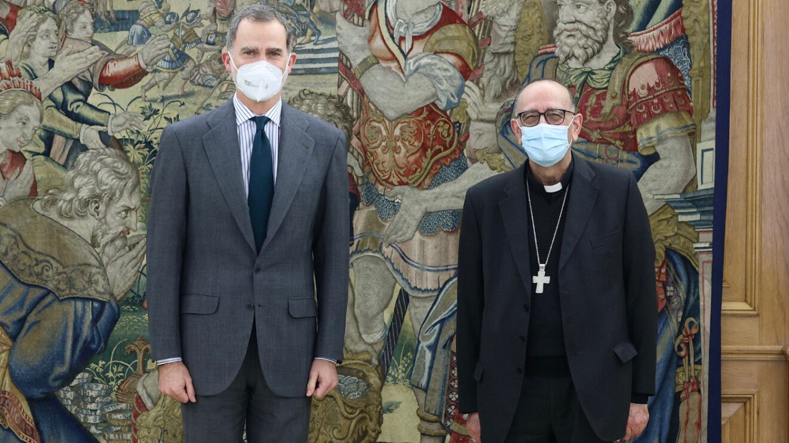 Omella, con el rey Felipe VI