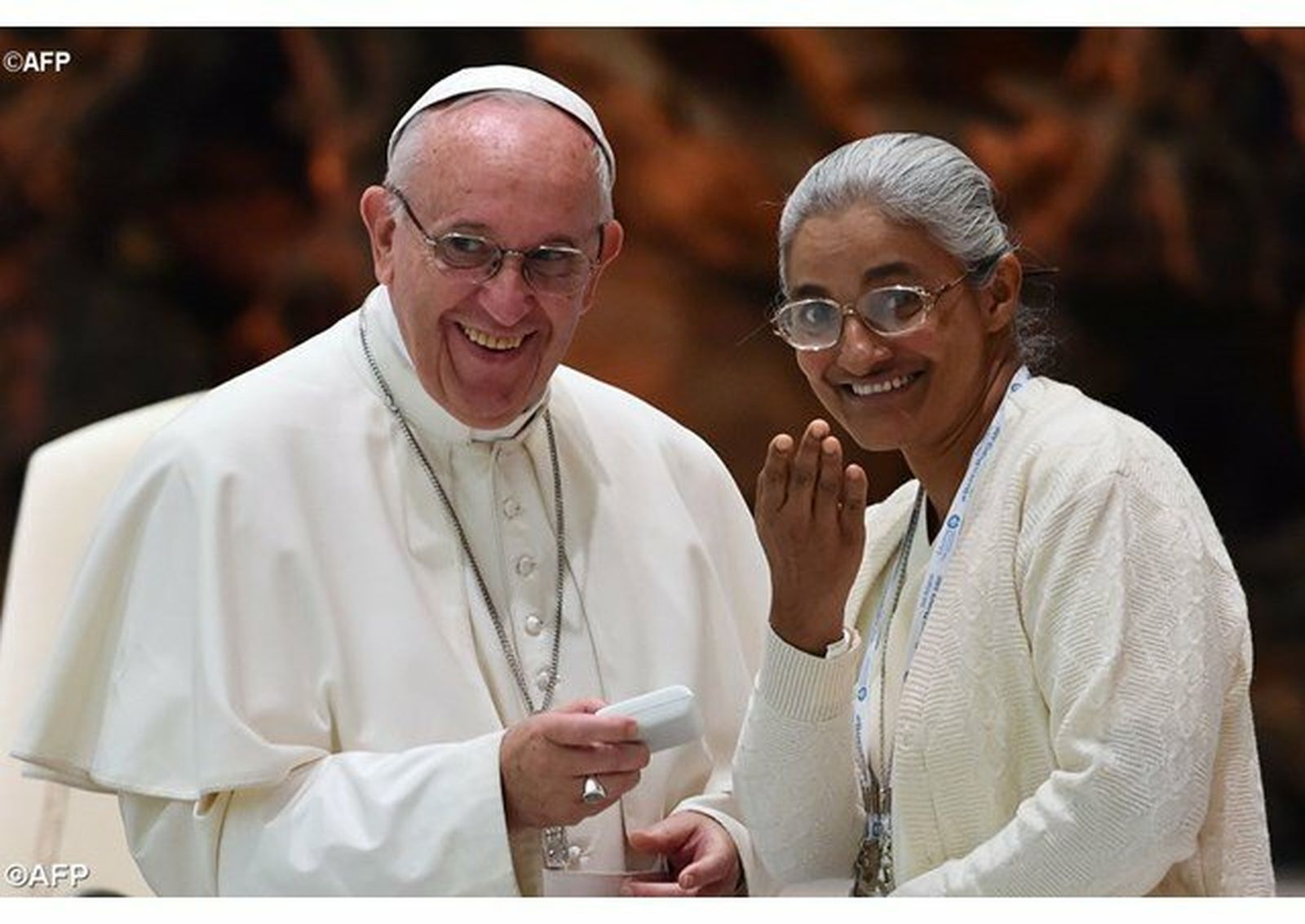 Francisco, con los responsables de la escuela católica