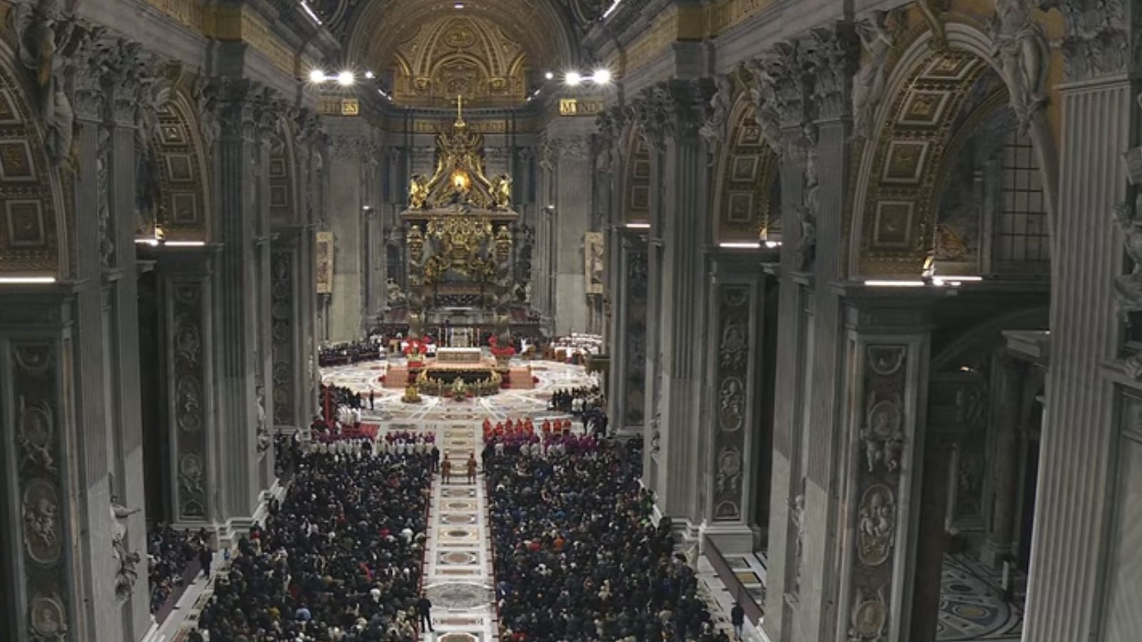 La basílica de San Pedro, durante el Te Deum