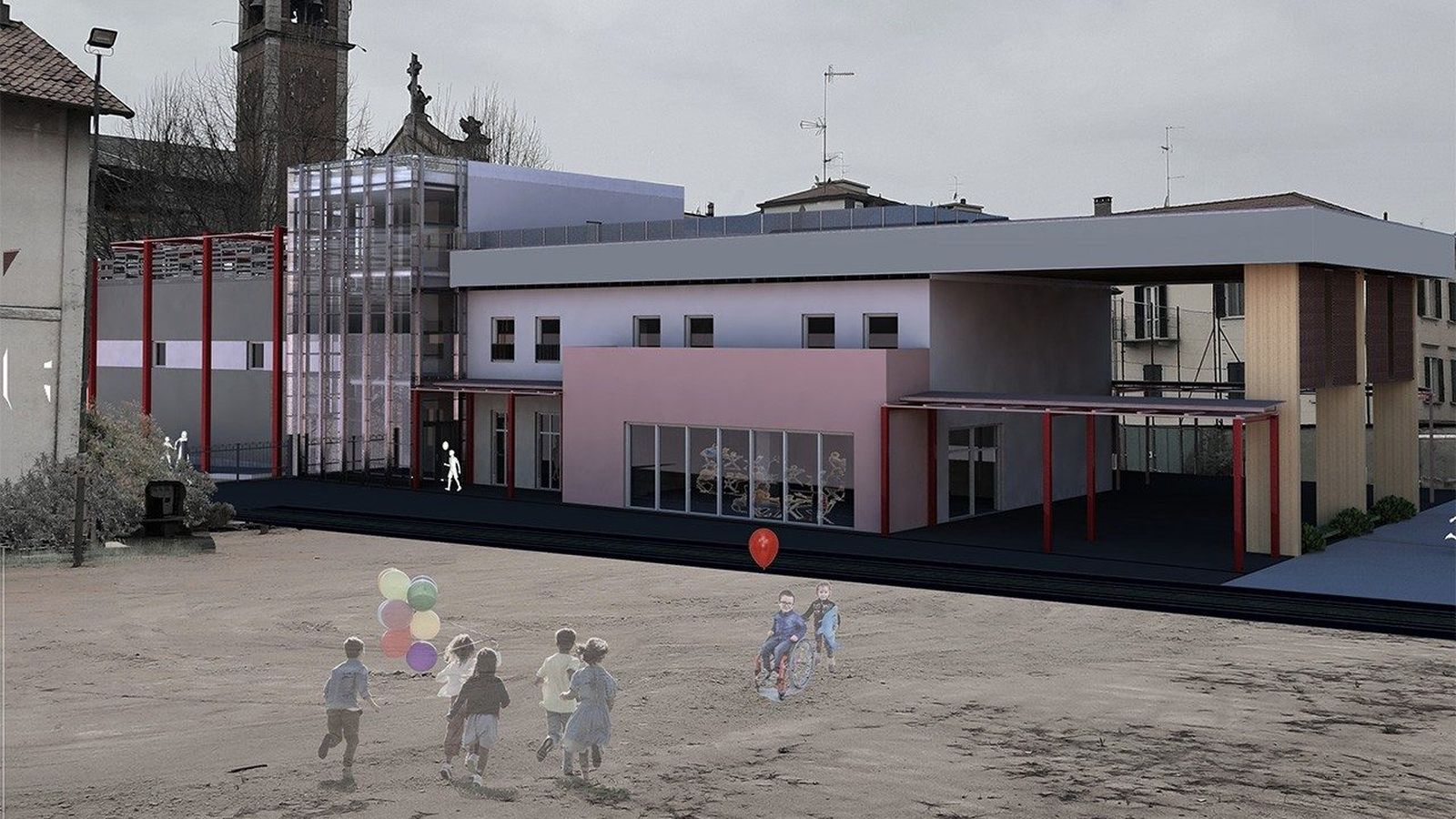 Representación del nuevo oratorio de Olgiate Comasco