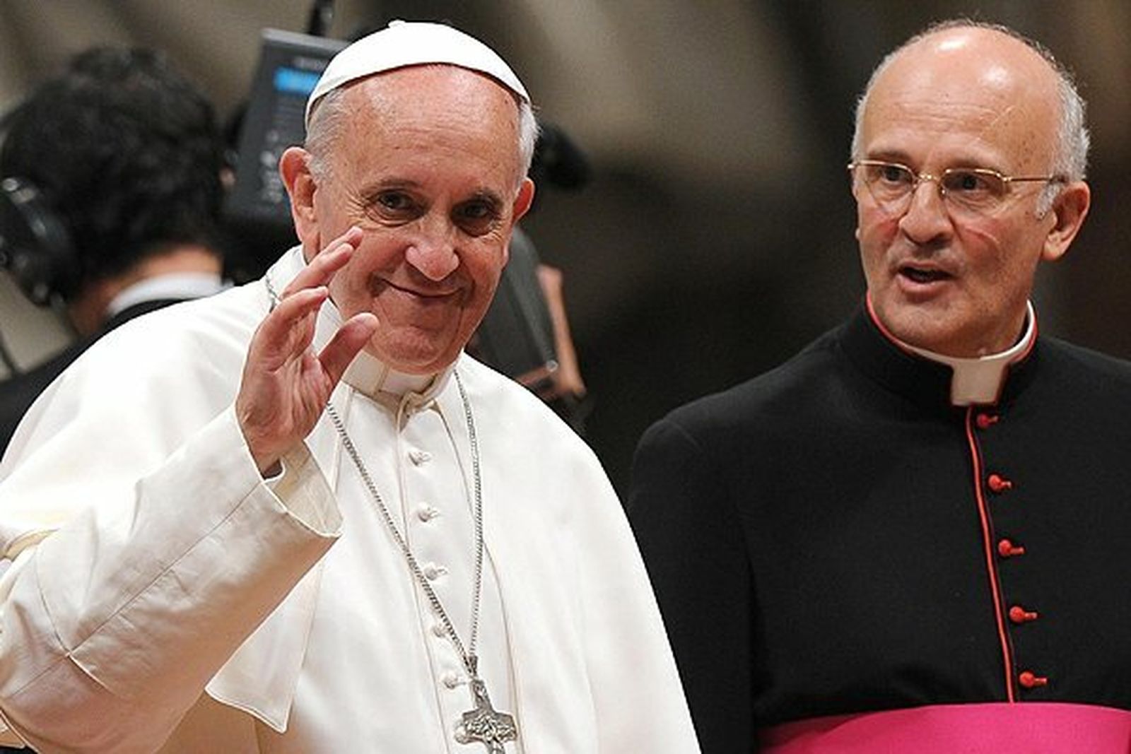 El Papa Francisco, con Alfred Xuereb