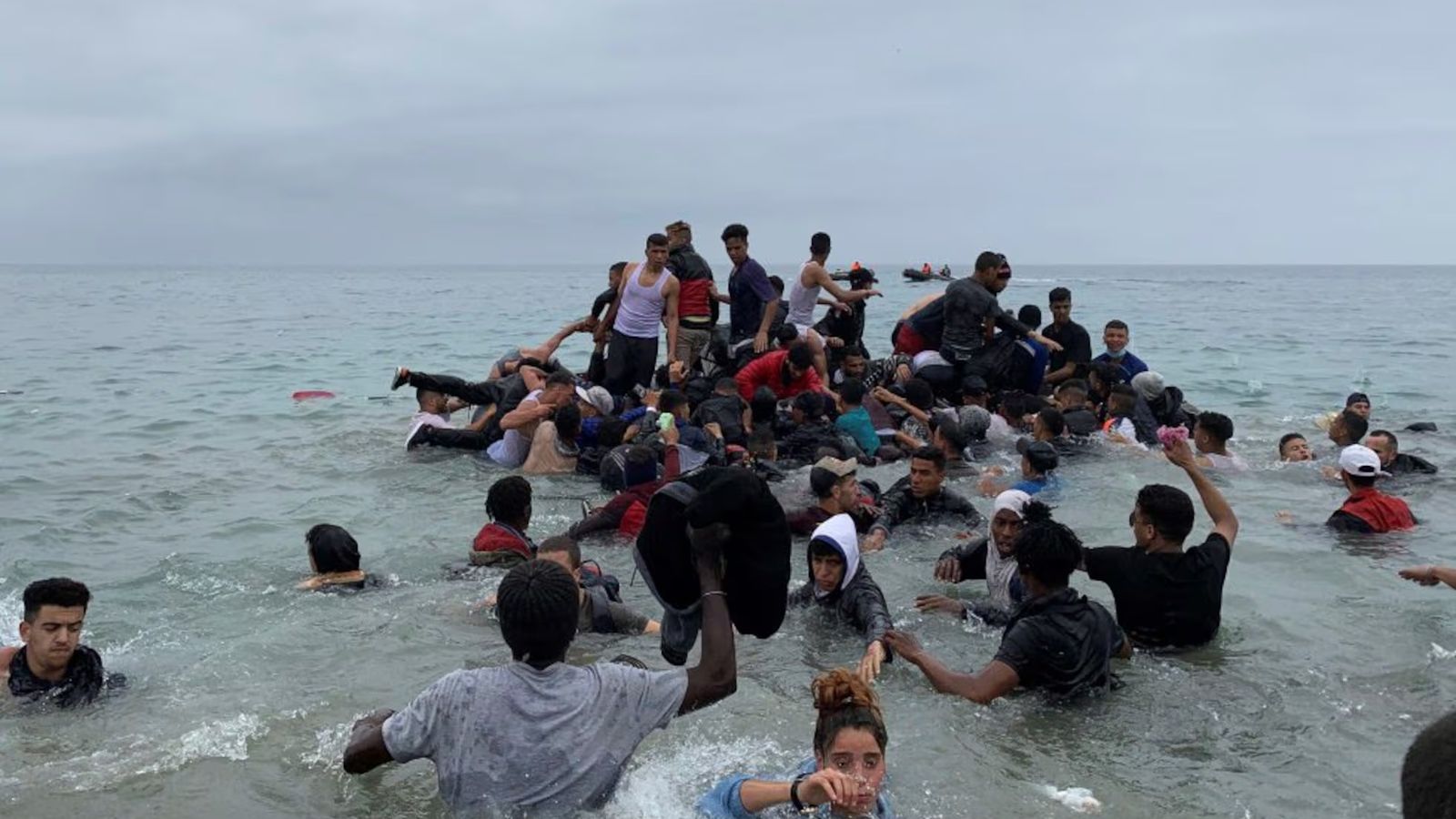 Llegada de migrantes a Ceuta
