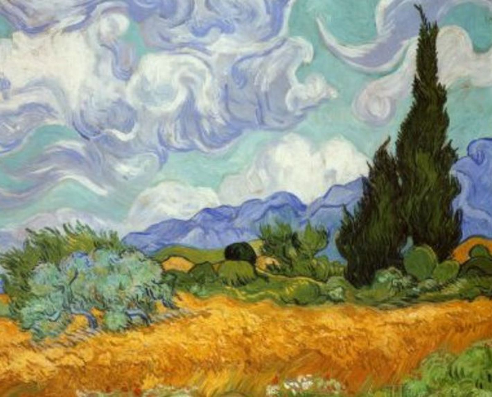 Cipreses en primavera. V. Van Gogh