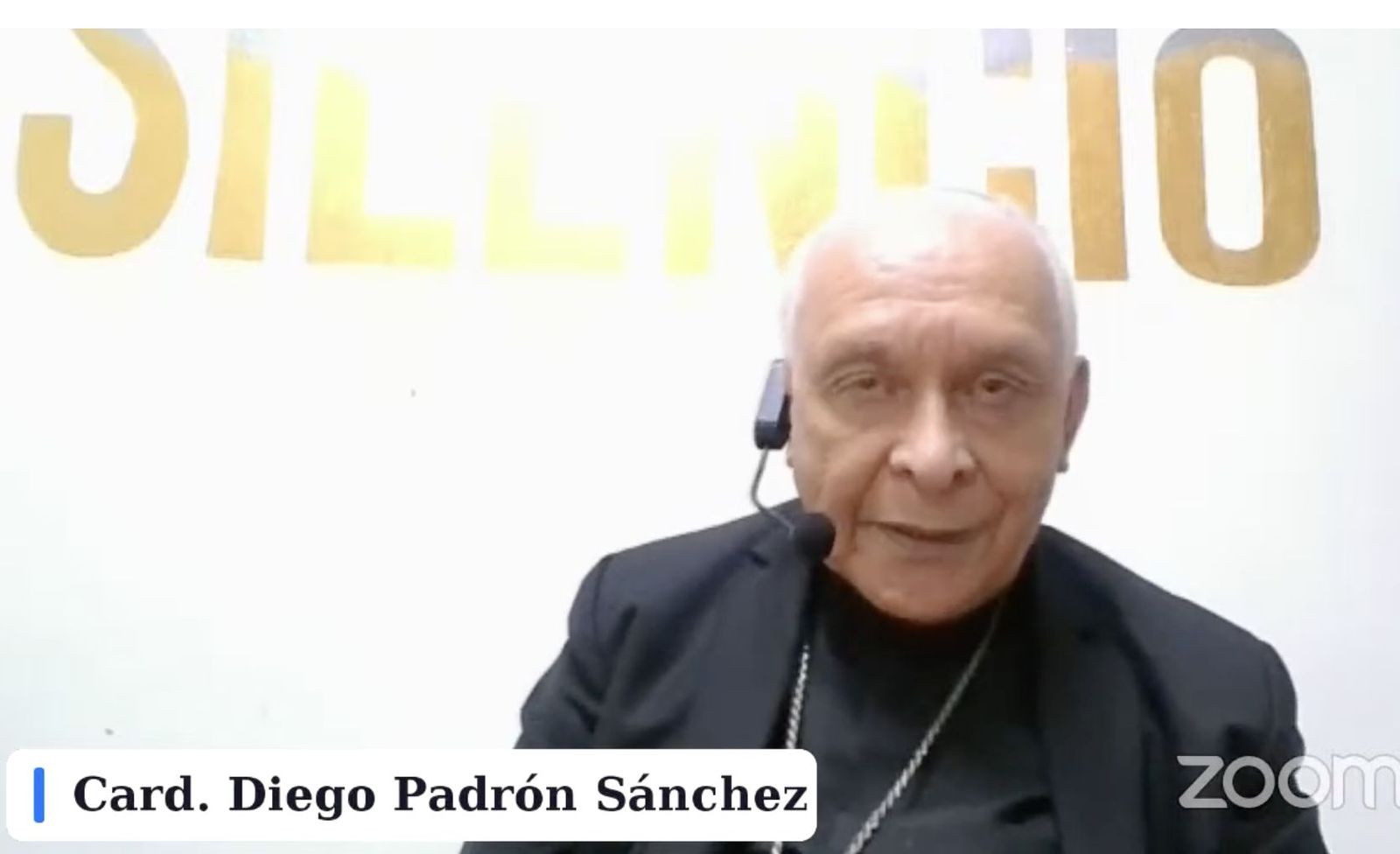 El cardenal Padrón durante su intervención