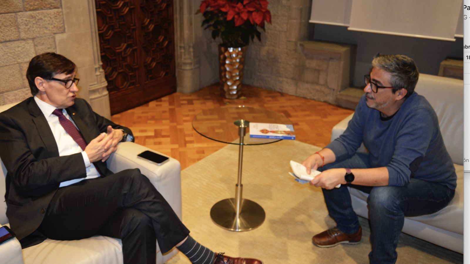 Un momento de la entrevista