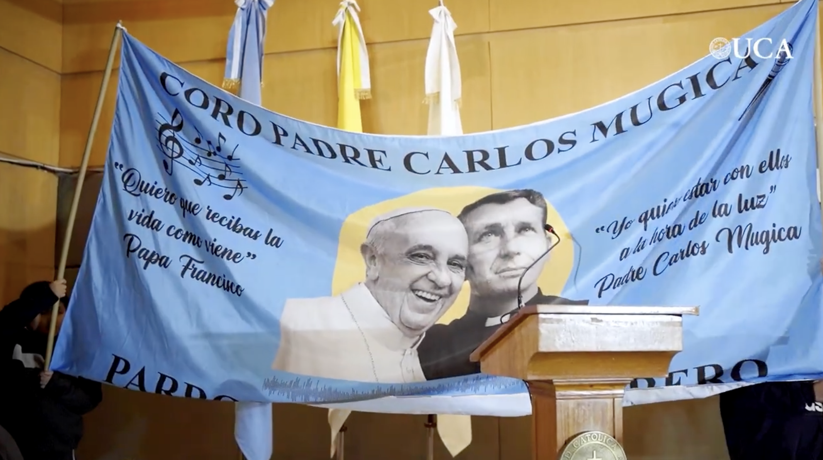 Homenaje al papa Francisco en la UCA