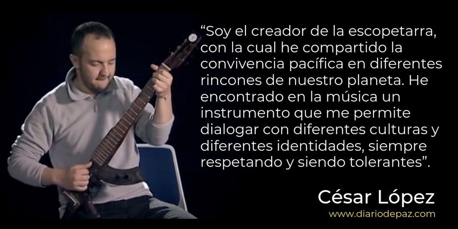 César López, creador de la escopetarra