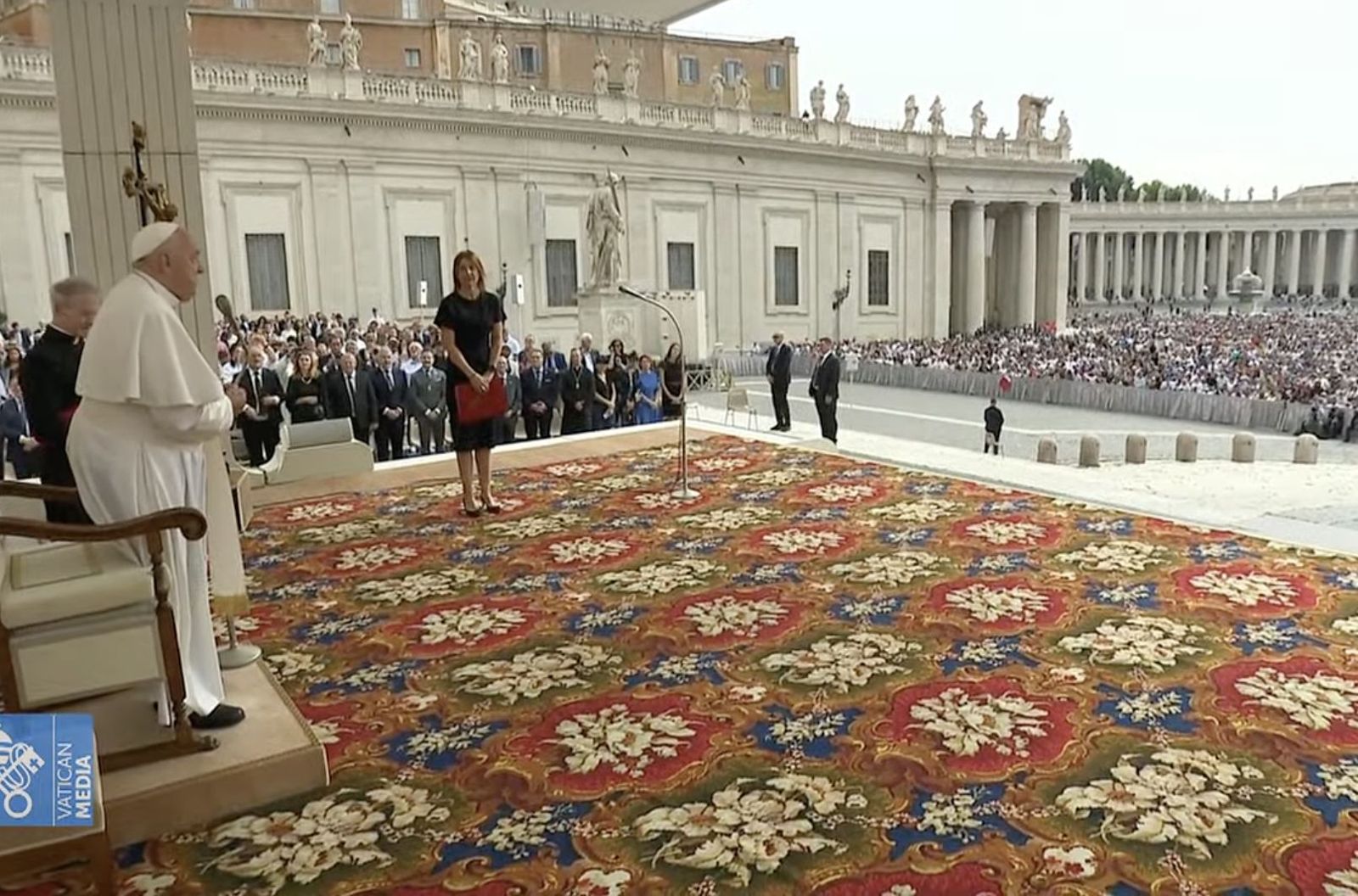 Francisco, al comienzo de su audiencia