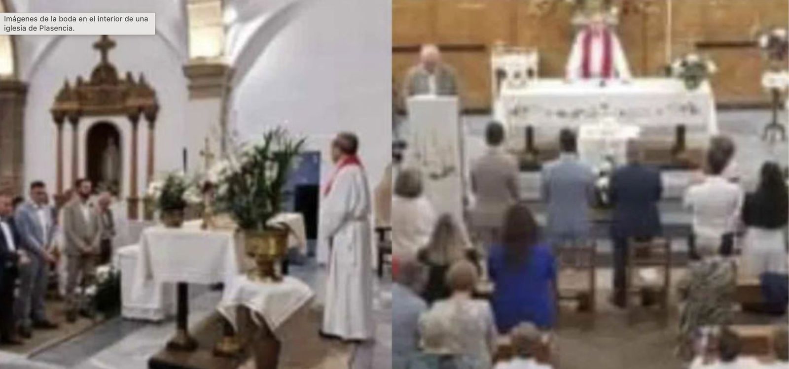 Imagen de la bendición en la parroquia de Miajadas