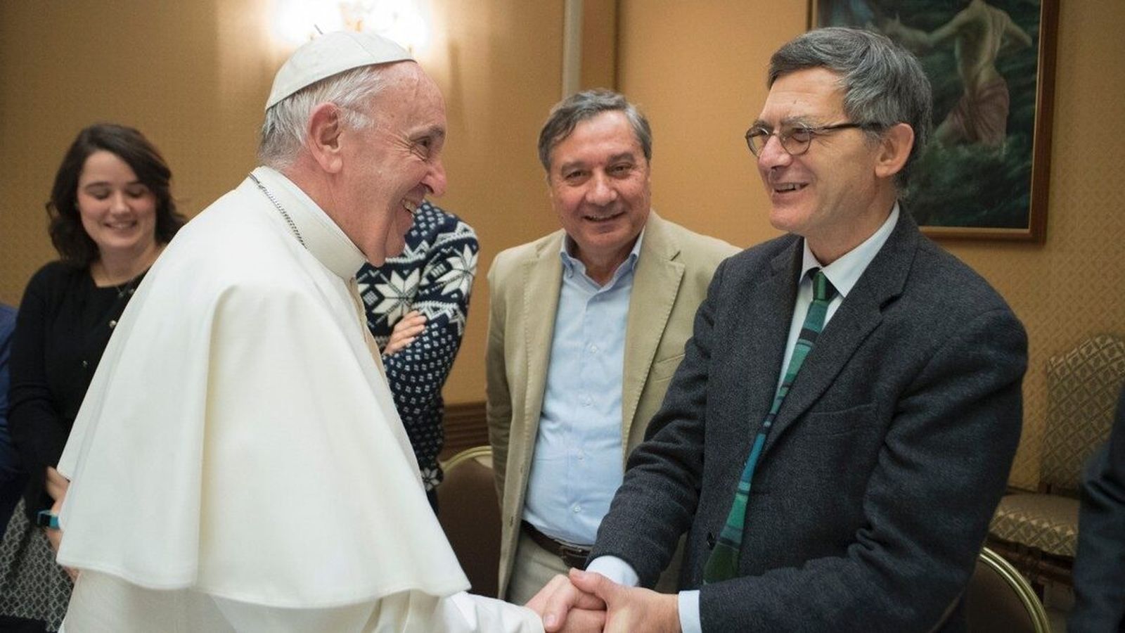 Paolo Ruffini y el Papa Francisco