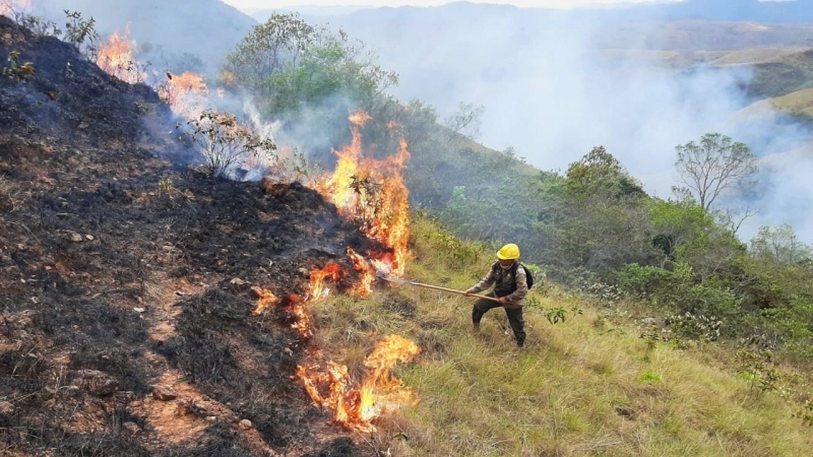 El fuego arrasa parte de la Amazonía boliviana