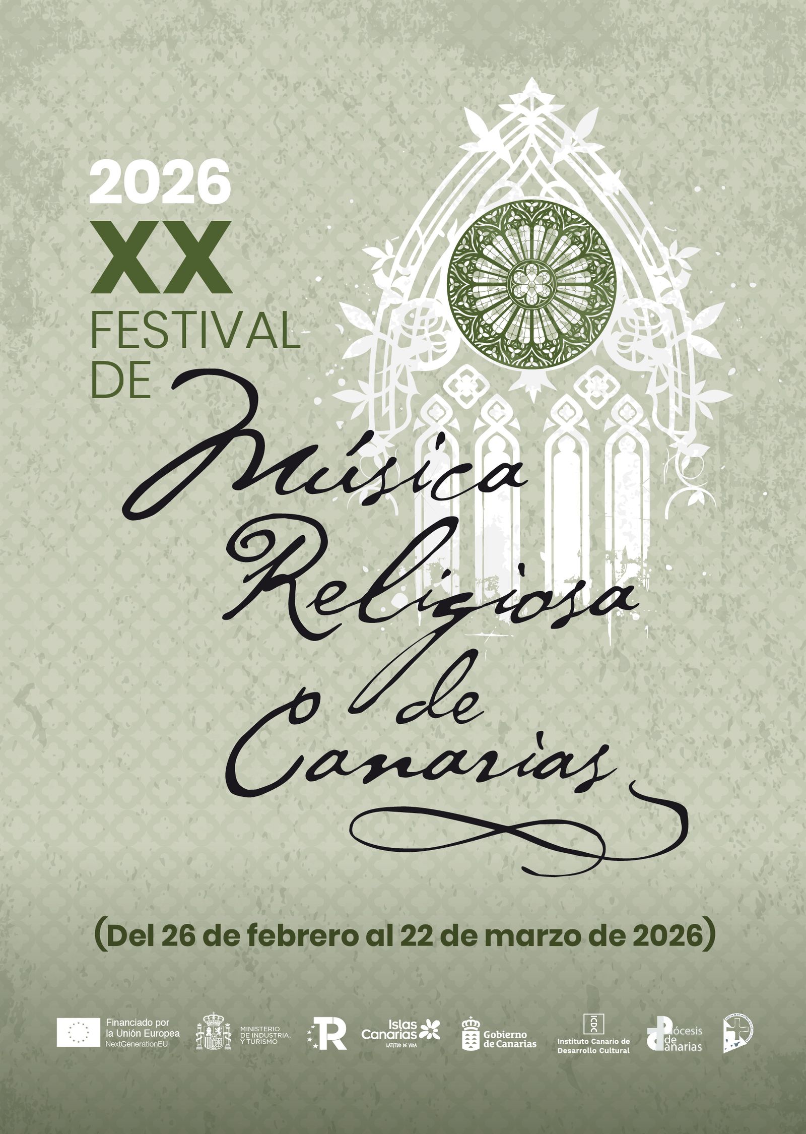 Cartel del XX Festival de Música Religiosa de Canarias 2026