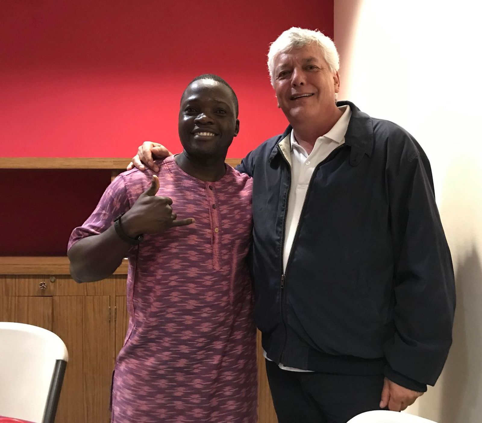 Hdermann, con un compañero