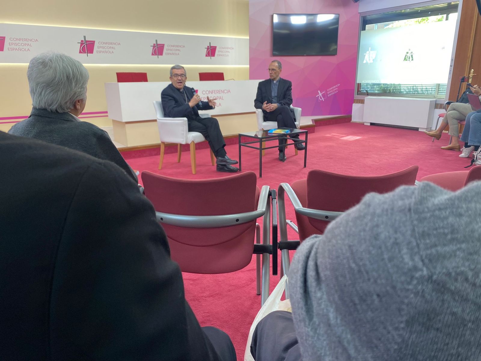 Argüello, durante el briefing de hoy