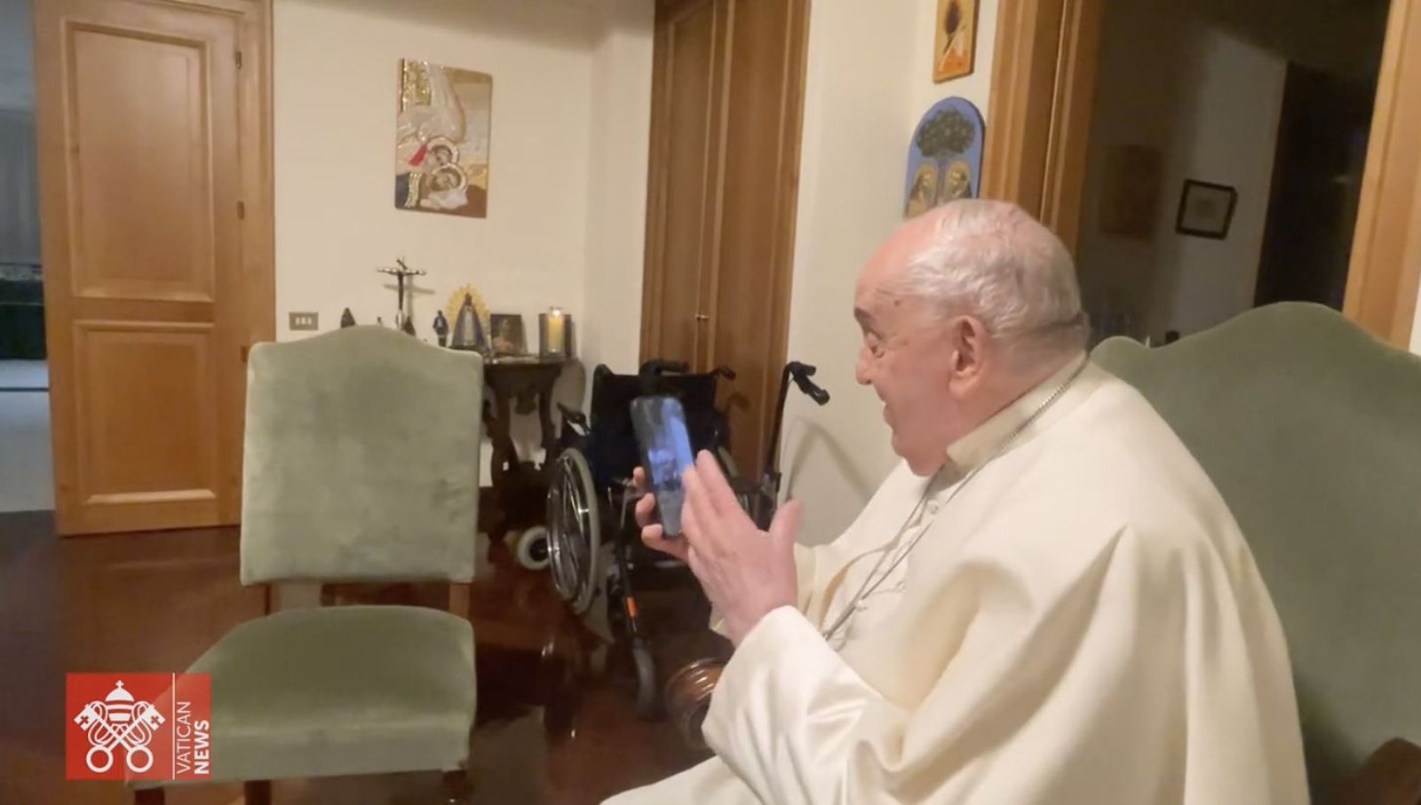 Videollamada del Papa a la parroquia de Gaza
